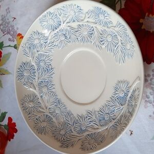 Beautiful Vintage Blue and White flower design bowl handmade kitchen decor